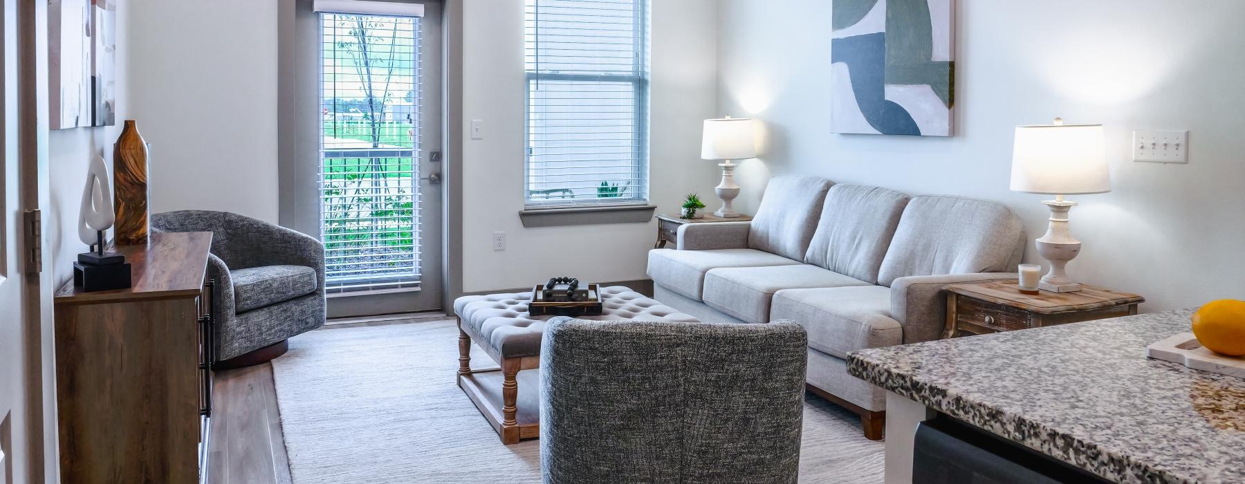 private porch access in living room