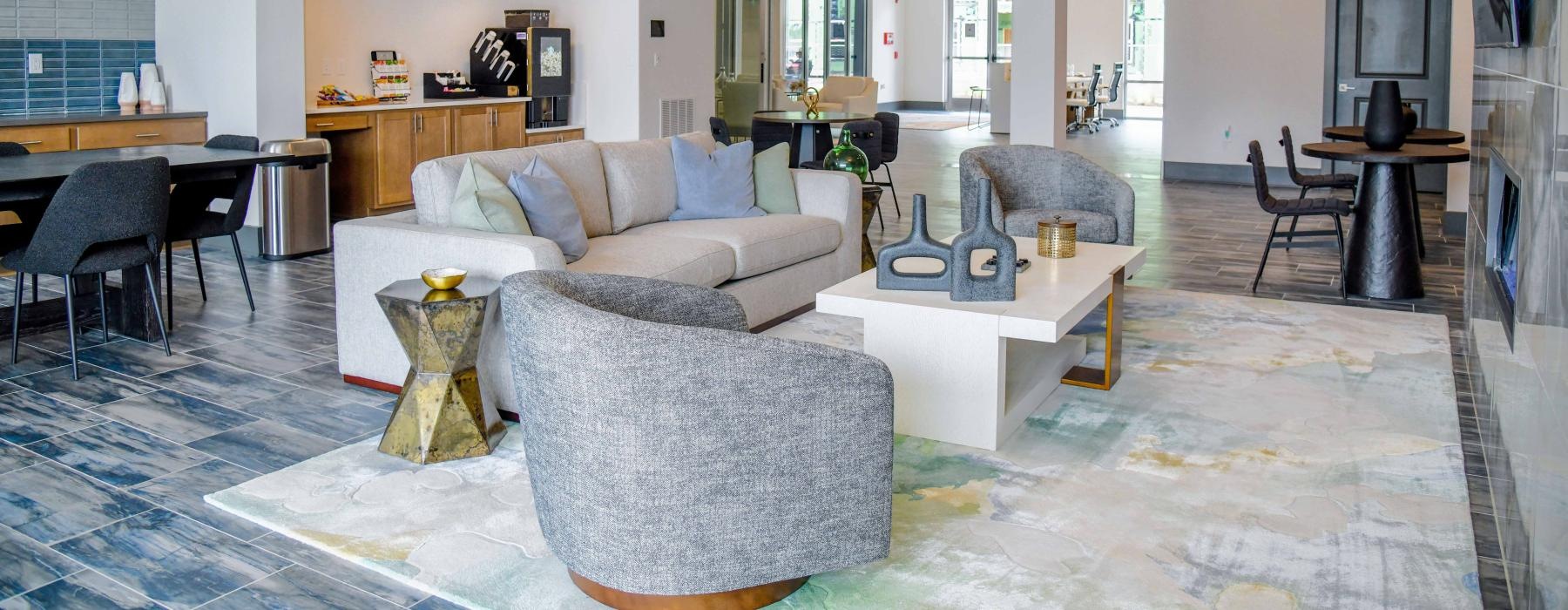 living room area in clubhouse